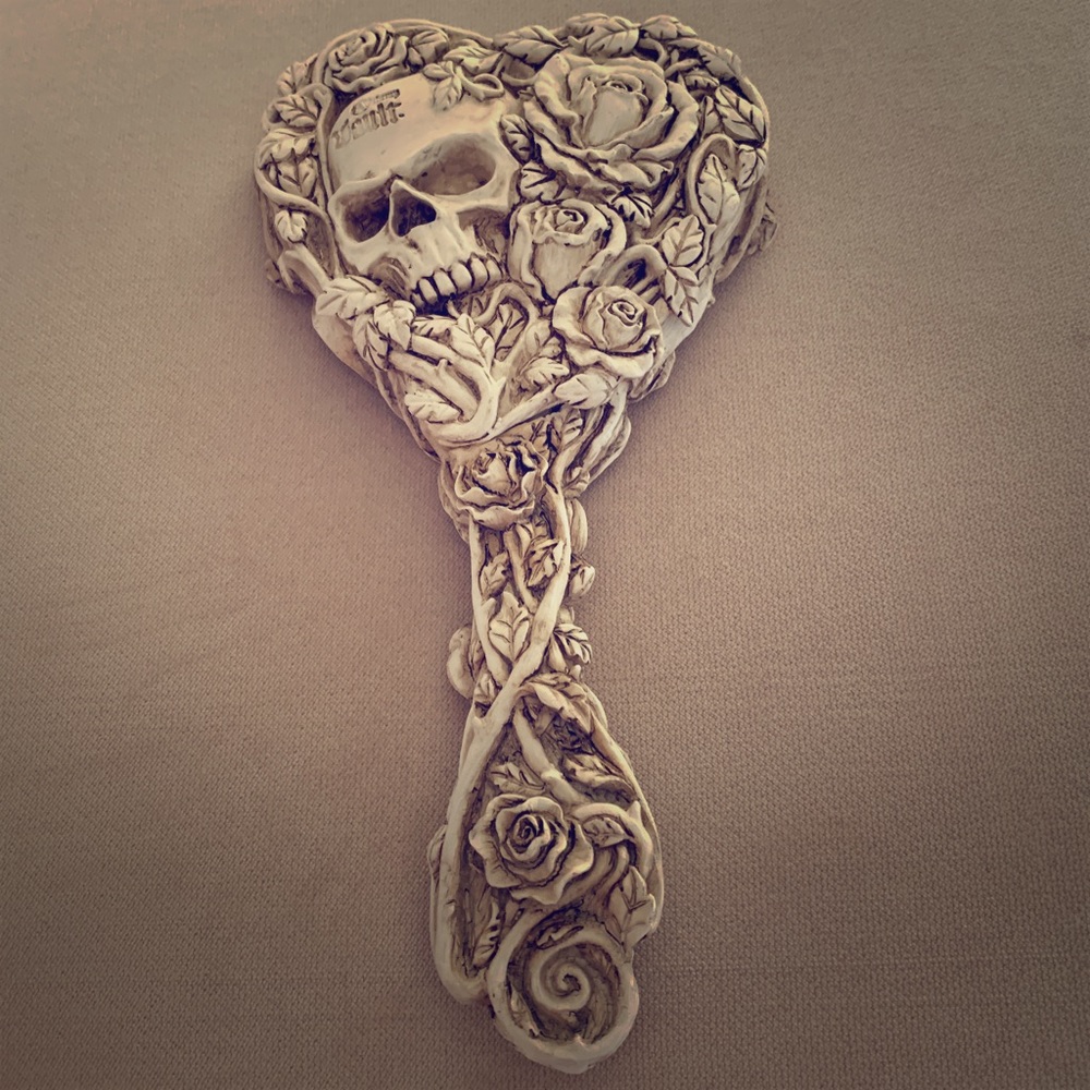 Stunning Wooden Mirror with Roses, Thorns, and sku